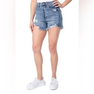 Celebrity Pink “The Rebel” Ultra High-Rise Distressed Denim Shorts Size 5/27